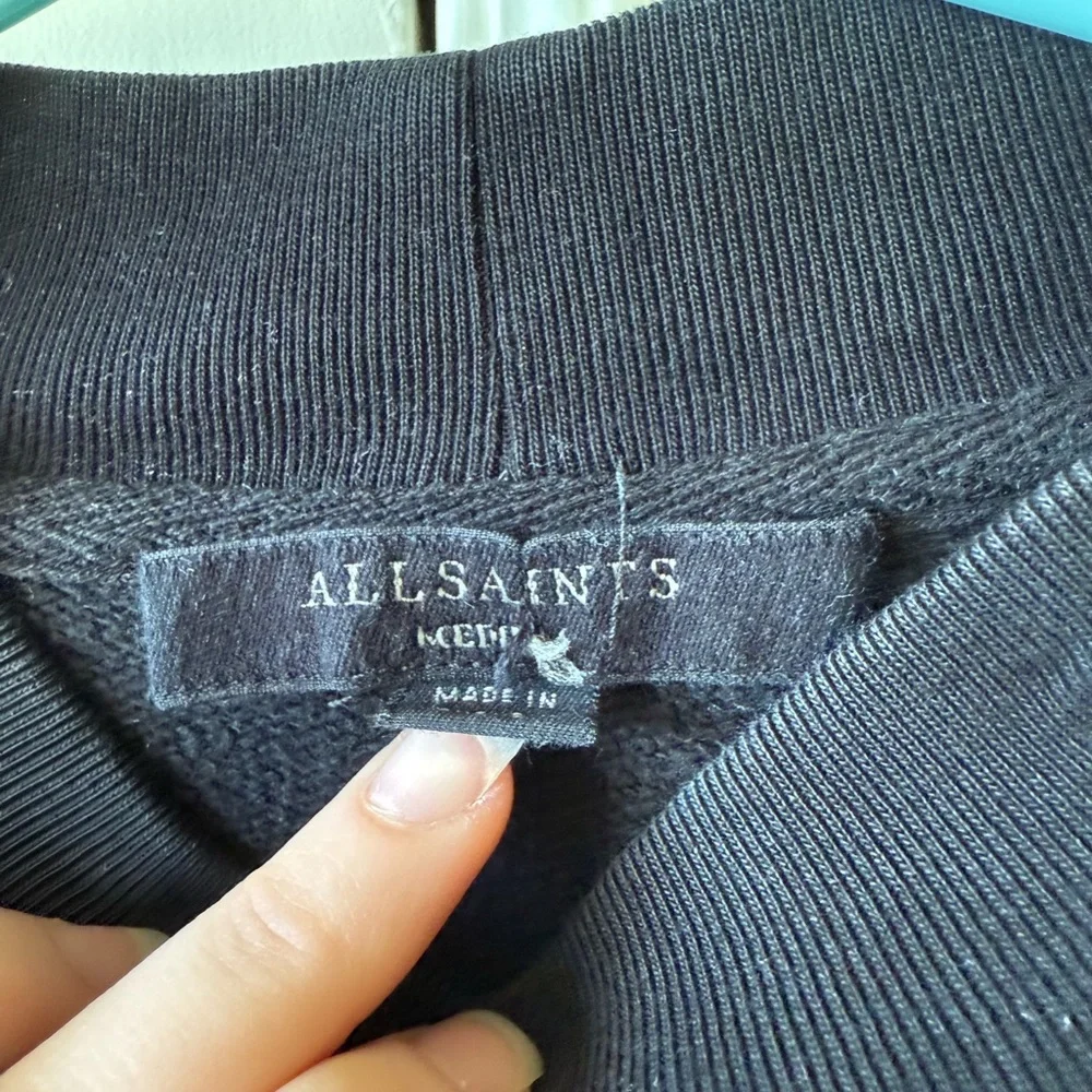 ALLSAINTS Leti Freida Side-Snap Sweatshirt Size M - Picture 5 of 9